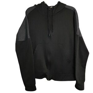 Adidas Climawarm Men's Hoodie Size XL Black Gray Thumbholes Full Zip Fall Winter